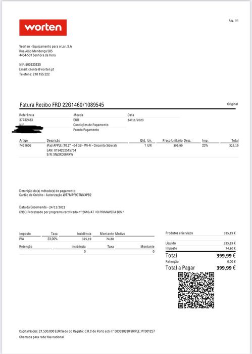 iPad APPLE (10.2'' - 64 GB - Wi-Fi - Space Gray)64170328466689122