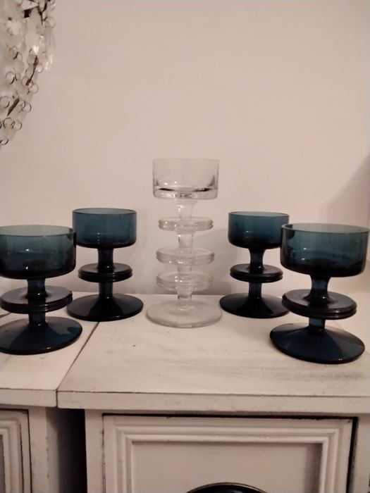 Vintage szklany świecznik Wedgewood projektant Ronald Stennet Willson