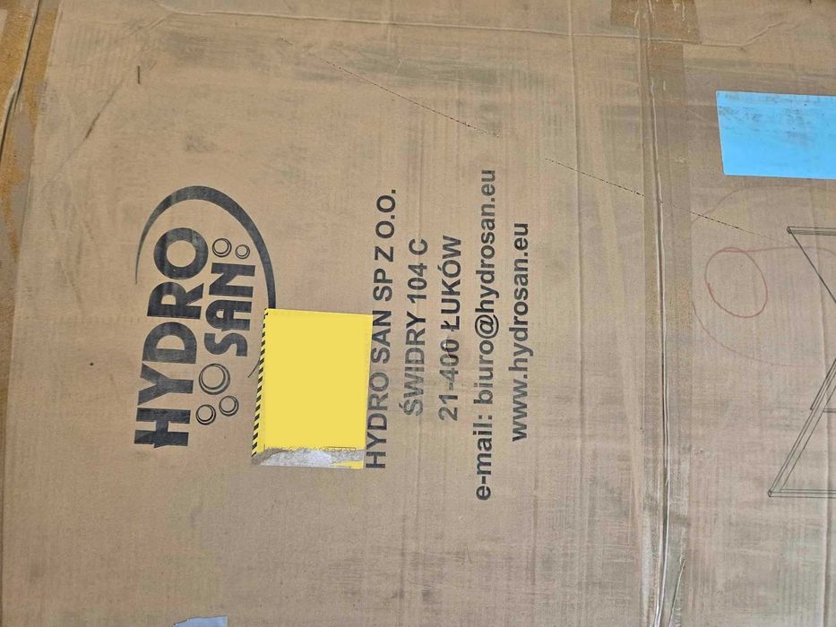 kabina prysznicowa prostokątna Hydrosan kz103b czarna 110x80 cm