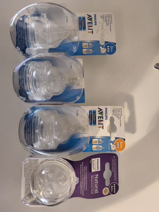Zestaw smoczków Philips Avent Anti-colic 3m+, 6m+ - 8szt. Nowe.