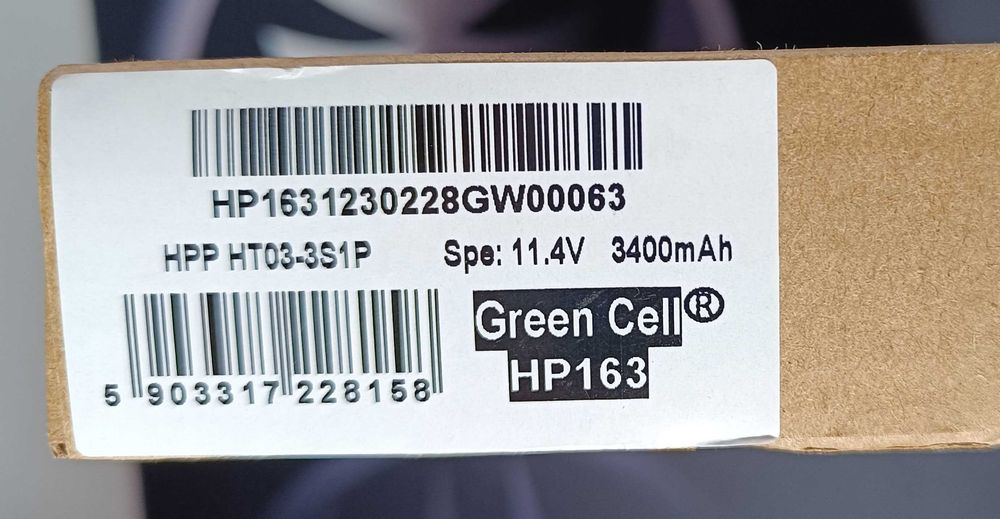 Bateria para portáteis HP - Nova, selada, embalagem original.