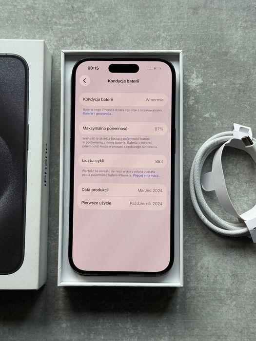 Apple iPhone 15 pro 256 GB Bateria 87%