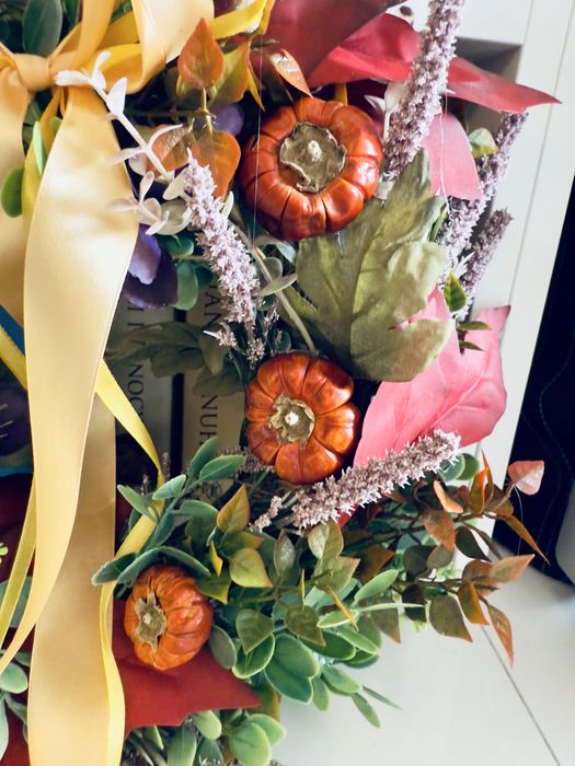 Wianek jesienny z dyniami