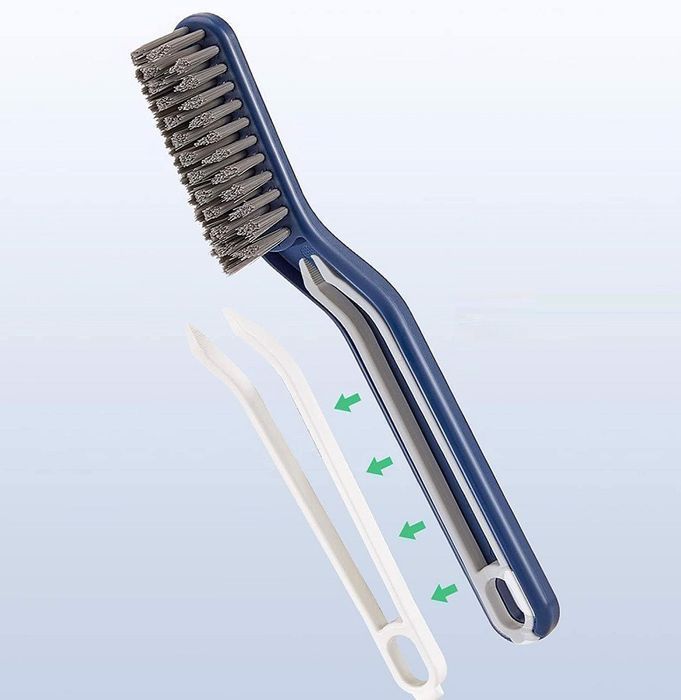 Zestaw 2 szczotek na długiej rączce i szczypce 2w1