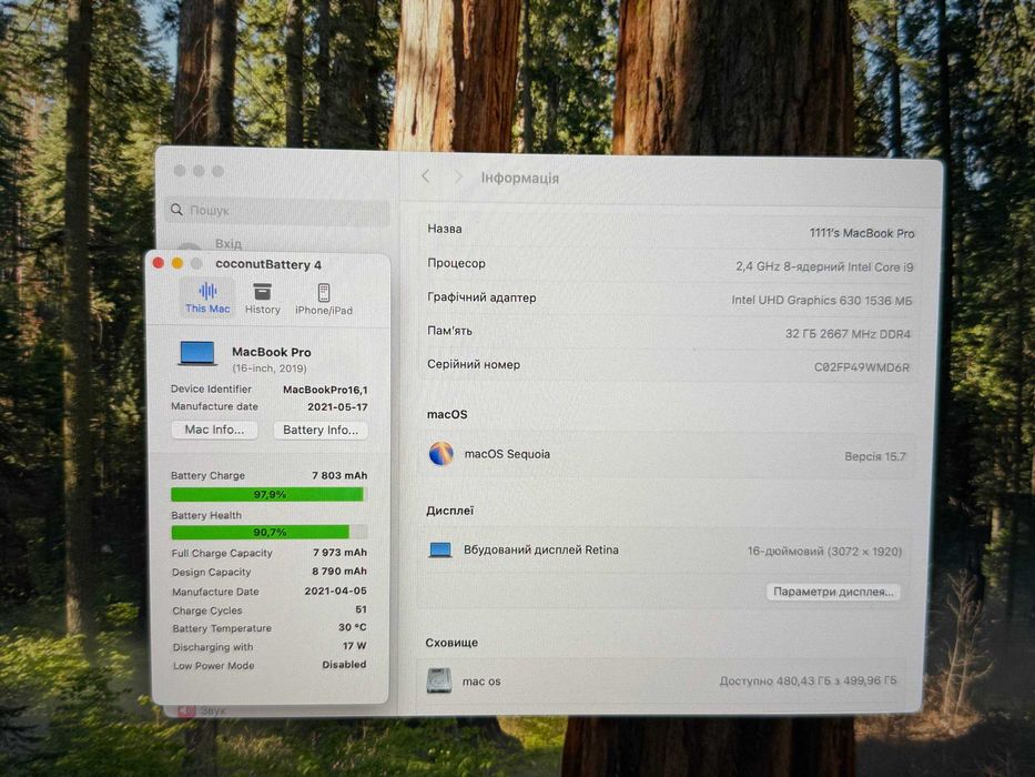 MacBook Pro 16 i9 2019 32 500 gb