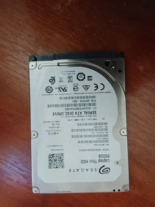 Жорсткий диск HDD 2.5" Seagate 500 ГБ (для ноутбука)