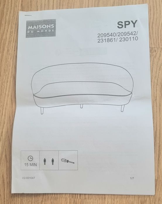 Sofá Maison du Monde. Novo com etiqueta