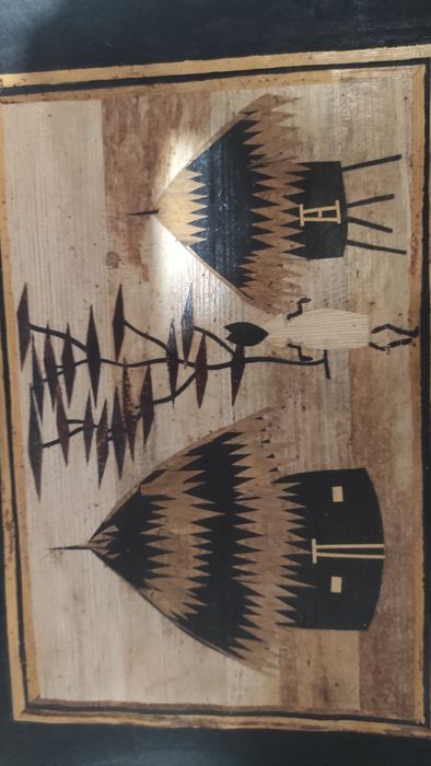 Imagem feita de casca de árvore