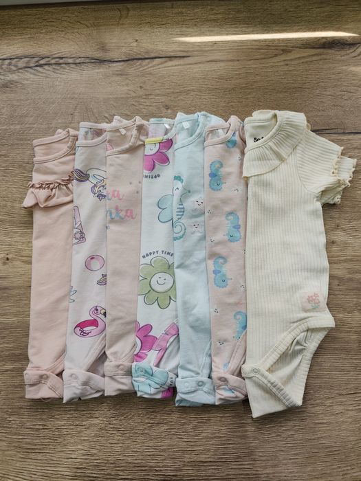 Body na krótki rękaw, Cool Club - 6 sztuk, So Cute - 1 sztuka, roz.74
