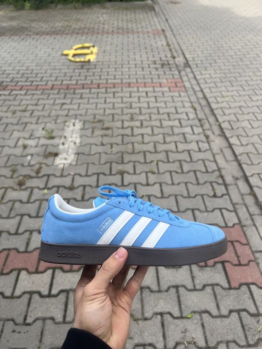 Buty Adidas VL Court 2.0 Blue Samba 38.5 38,5 Nowe Niebieskie