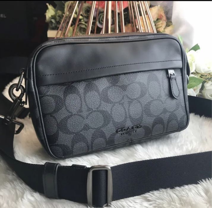 Мужская сумка coach чоловіча барсетка коач кроссбоді придбати