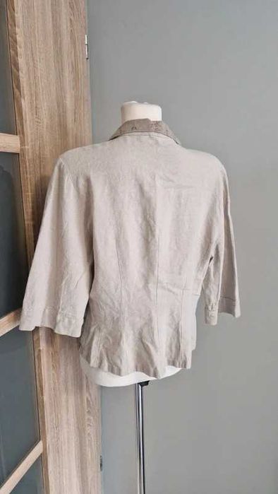 Beżowa narzuta / żakiet damski elegancki rozmiar 38/M