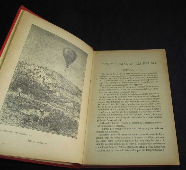 Livro Cinco Semanas em Balão Júlio Verne Colecção Viagens Maravilhosas