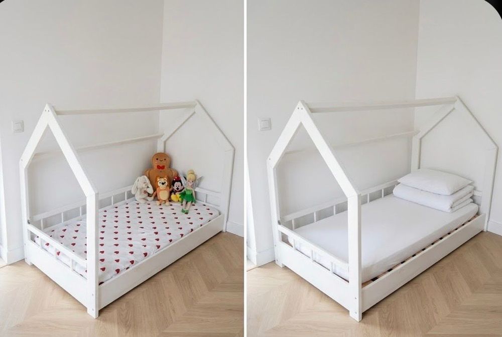 Cama Montessori Estilo Casinha em Madeira para Criança – 166 cm