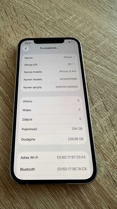 iPhone 12 Pro 256Gb  - Srebrny