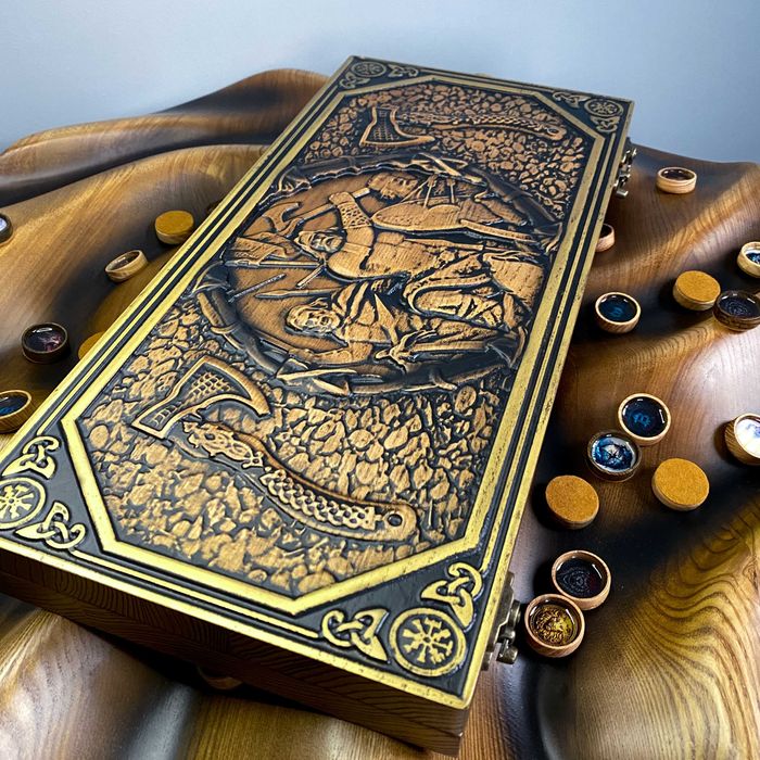 Елітні Нарди з дерева від виробника з унікальним різбленням Подарунок!