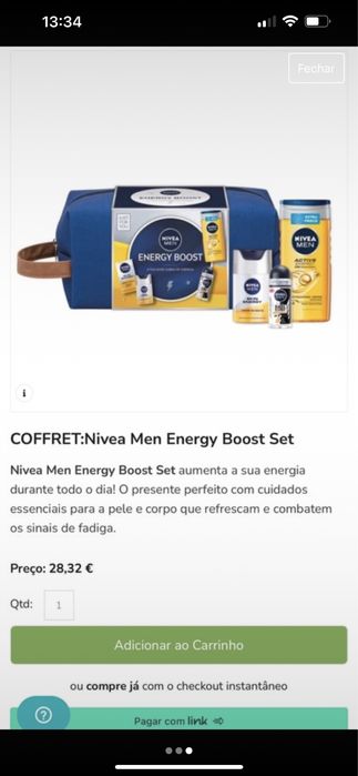 Bolsa cuidados faciais masculino