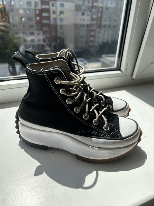 Женские черные высокие кеды конверс Converse