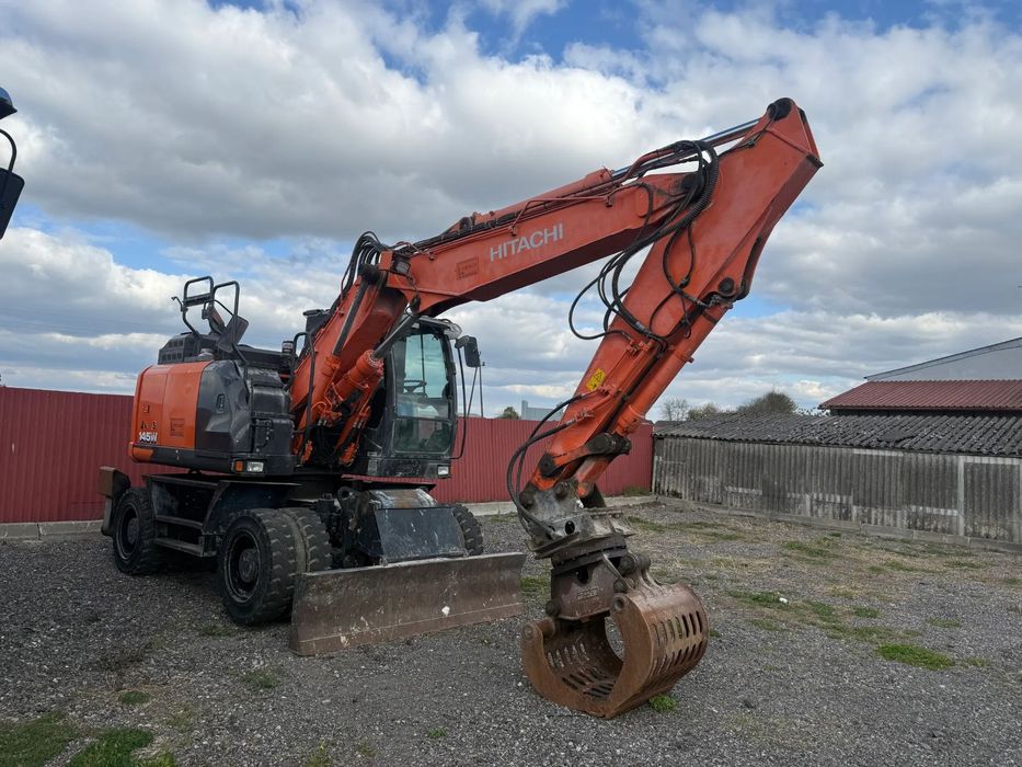 Hitachi ZX 145-6W  2018 rok chwytak  Podpory,pług,chwytak