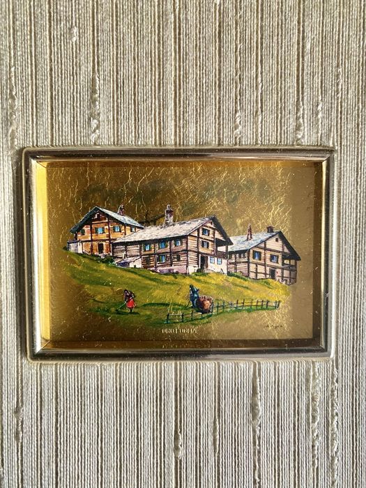 Conjunto 3 Quadros Arte Italiana em Folha de Ouro 23kt - Ed Limitada