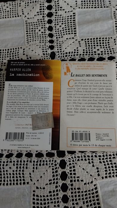 Lote de dois livros colecção Harlequin. Portes incluídos