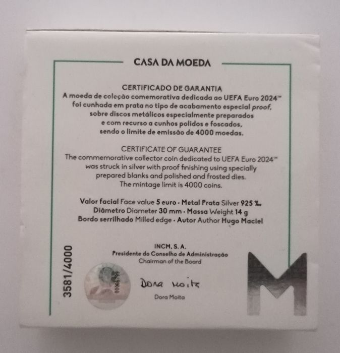 Moeda euro 2024 proff