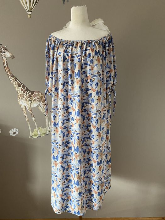 Letnia sukienka plus size 46/48 w kwiaty nowa bez metek