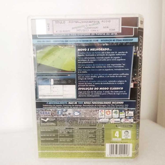 Football Manager 2014 com manual para PC