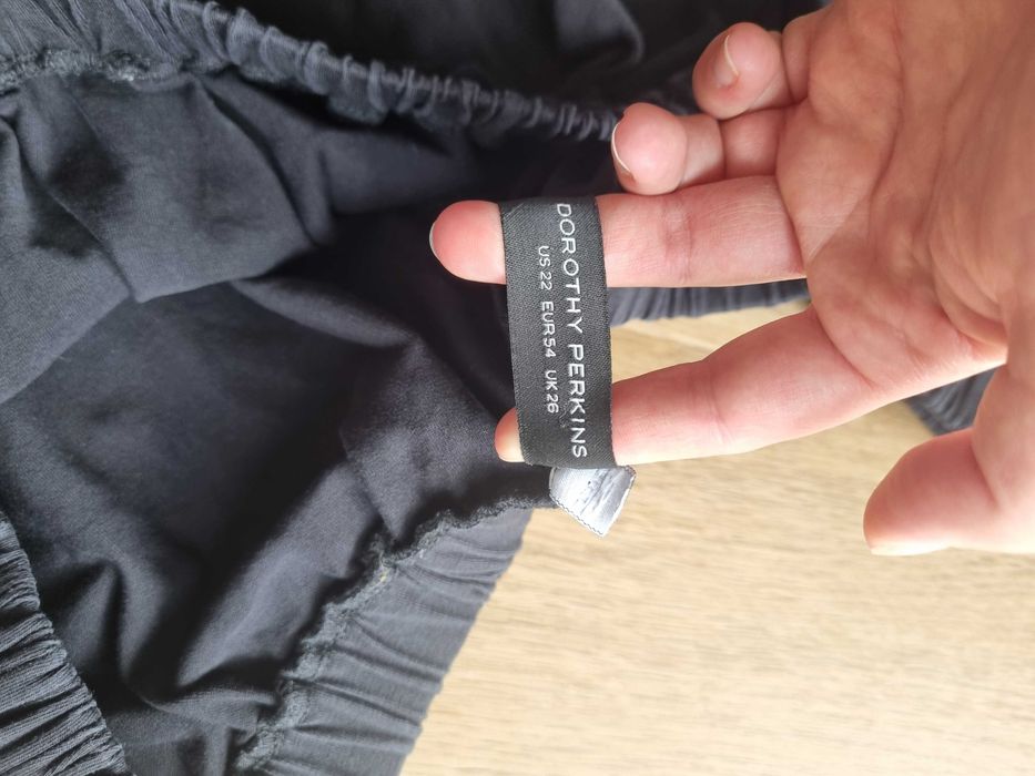 Czarna krótka sukienka hiszpanka długa bluzka tunika plus size