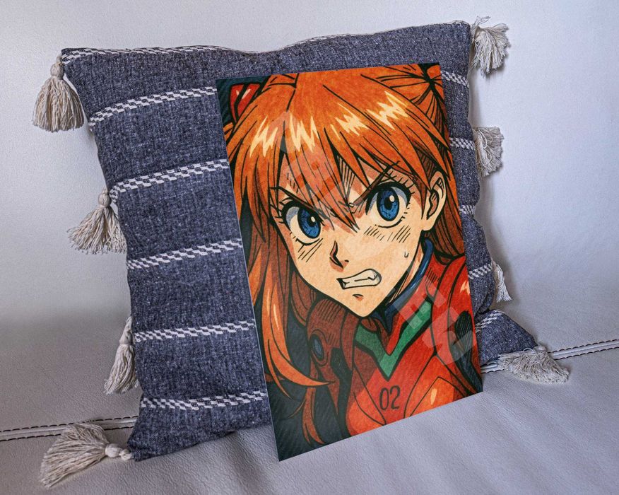 Anime Plakat na Metalu Evangelion Asuka A3 Prezent Otaku Manga