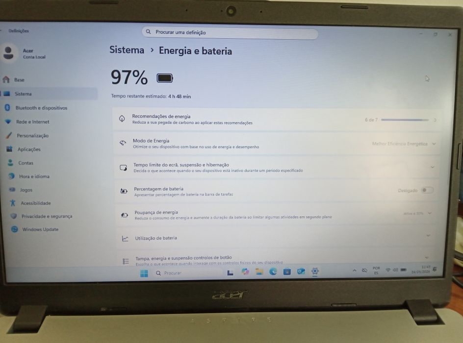 Acer Aspire 5 A515 - i5-8gen - 8Gb RAM 256GB NVMe