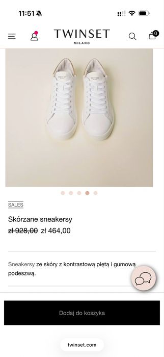 Sneakersy Skórzane Twinset Milano