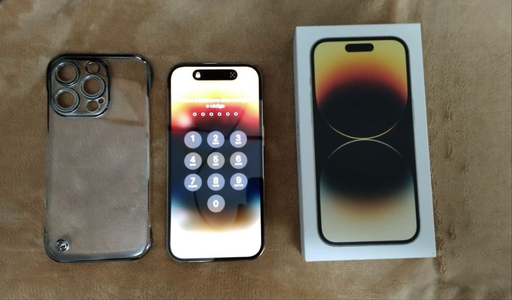 Iphone 14 pro cor dourado com 128gb