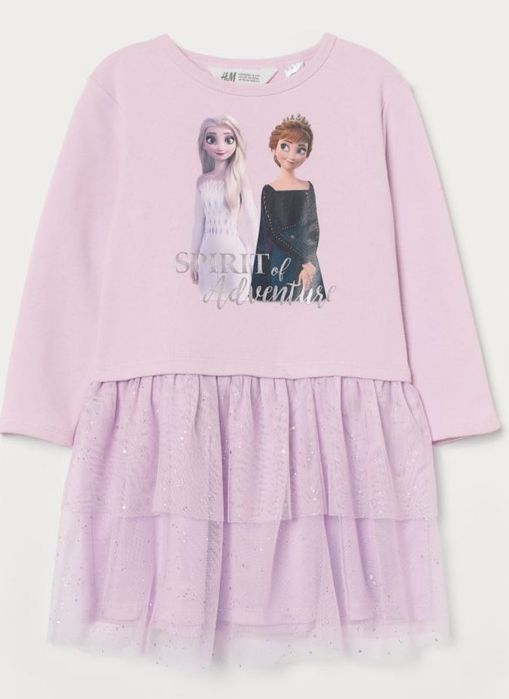 Elsa, Elza, Frozen, Kraina Lodu dresowa sukienka NOWA tiul 134