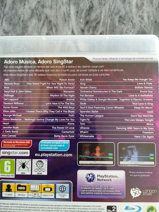 Jogo PS3  Singstar Back to the 80's