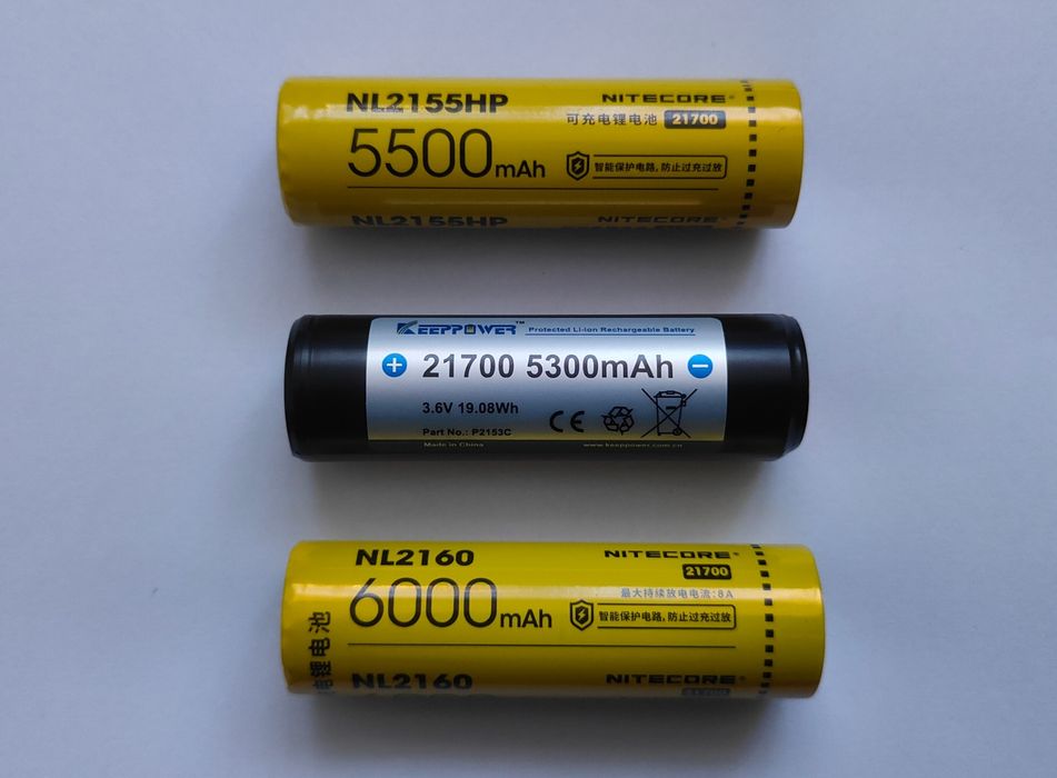 Акумулятор Keeppower 21700 5300 mAh акумулятор 21700 Nitecore Fenix