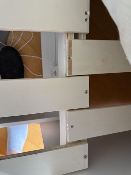 Łóżko rozkładane 80x200 160x200 białe z 2 szufladami leżanka Helmes