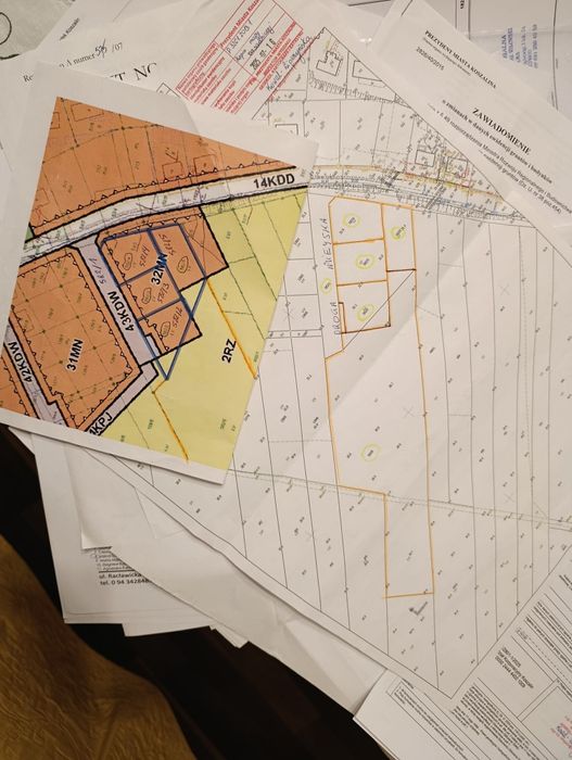 Sprzedam działkę Koszalin. Objęta M.P.Z.M.