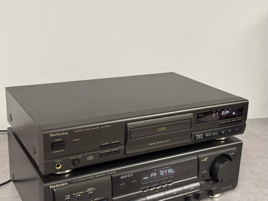 Zestaw Technics SA-EX120 + SL-PG490 - amplituner CD Hi-Fi stereo