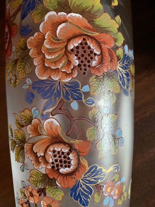 Jarra com pintura manual em cristal Atlantis