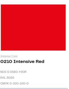 Płyta HPL Czerwony Intensive Red 0210 gr.10mm wym.4100 x 1854mm