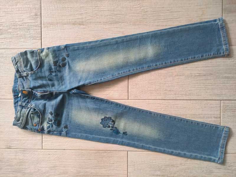 Spodnie jeansy dziewczęce, denim, Kanz