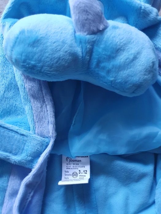 Disface de carnaval bebé capa rinoceronte