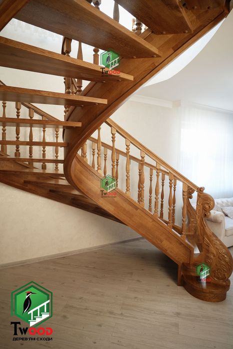 Ексклюзивні дубові сходи від виробника TWood | Елітні сходи під ключ