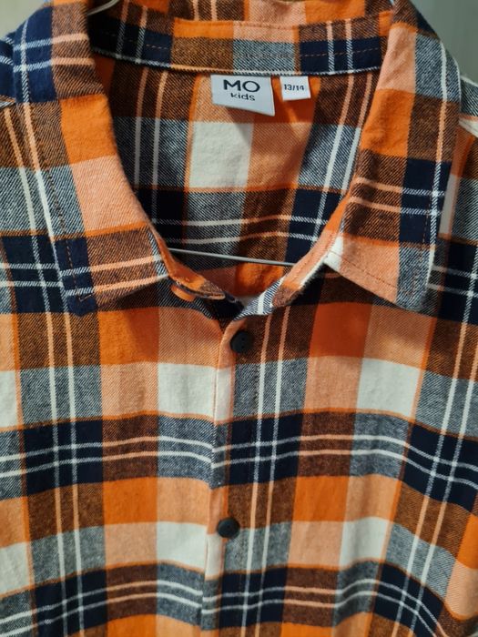 Camisa flanela aos quadrados, rapaz, tamanho 13/14 anos