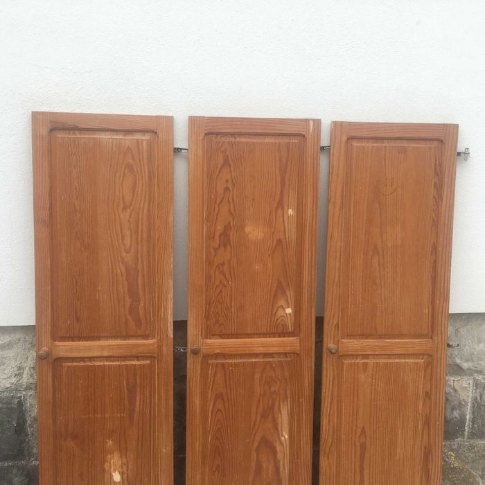 3 Portas de armário / roupeiro de madeira maciça