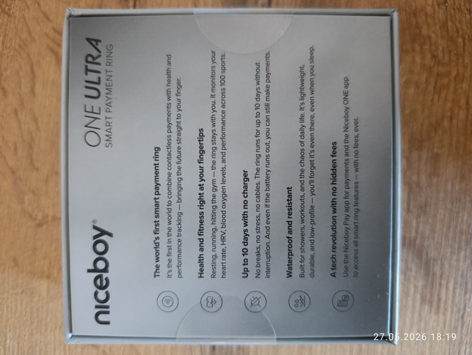 Inteligentny pierścień Niceboy ONE Ultra rozmiar 8