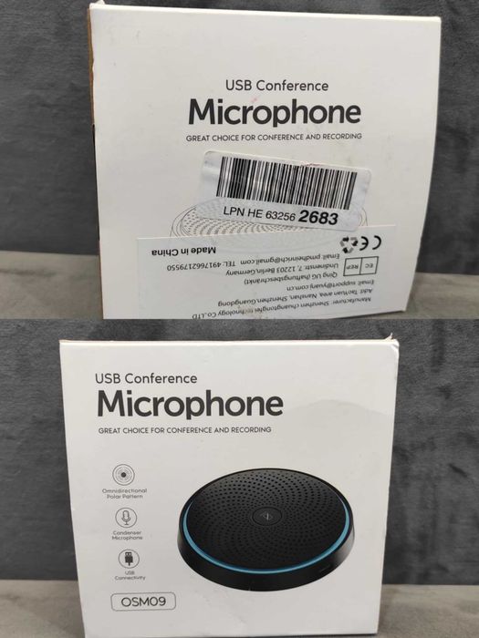 Mikrofon konferencyjny USB, zasięg 3m, Mac OS X i Windows.