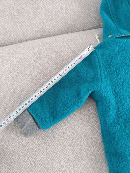 Simple wool kombinezon 74/80 turkus 100% wełna merino