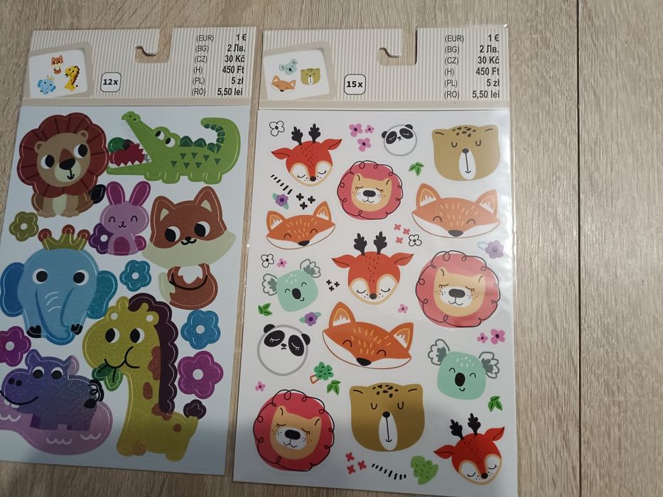Zestaw naklejek dla dzieci, zwierzątka